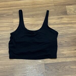 Lululemon Women's Sz 10 Black Shelf Halter Tank Sports Bra VGC
